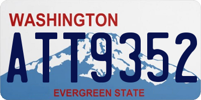 WA license plate ATT9352