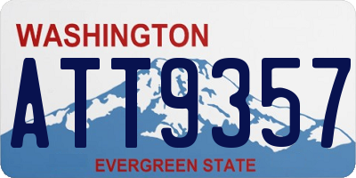 WA license plate ATT9357