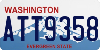 WA license plate ATT9358