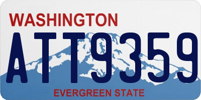 WA license plate ATT9359
