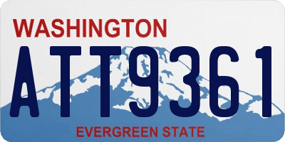WA license plate ATT9361