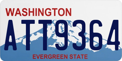 WA license plate ATT9364