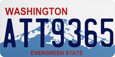 WA license plate ATT9365