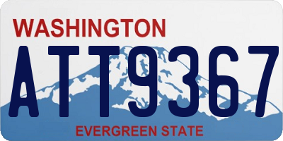 WA license plate ATT9367