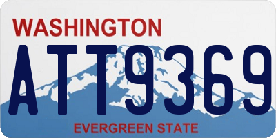 WA license plate ATT9369