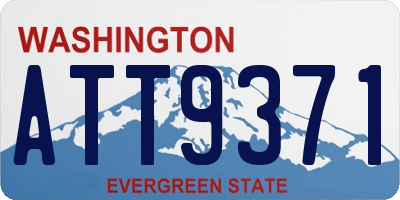 WA license plate ATT9371