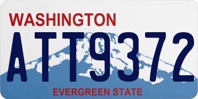 WA license plate ATT9372