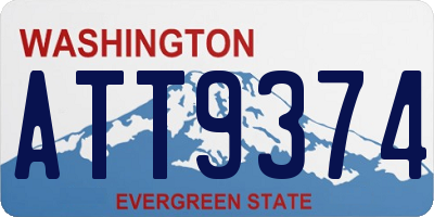 WA license plate ATT9374