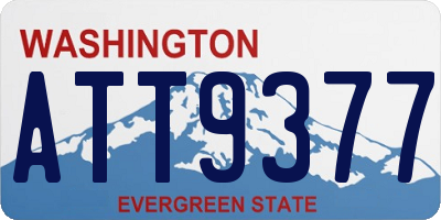 WA license plate ATT9377