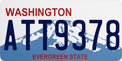 WA license plate ATT9378