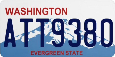 WA license plate ATT9380
