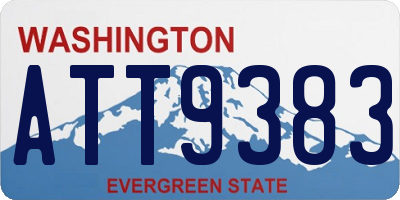 WA license plate ATT9383