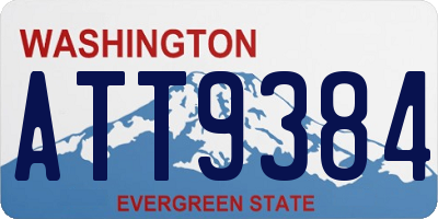 WA license plate ATT9384