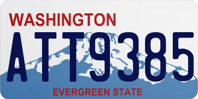 WA license plate ATT9385