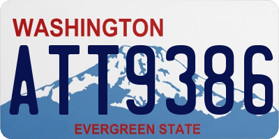WA license plate ATT9386