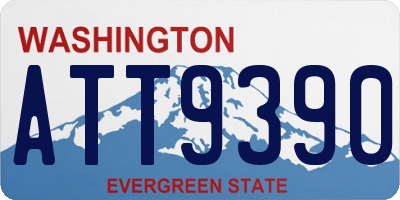 WA license plate ATT9390
