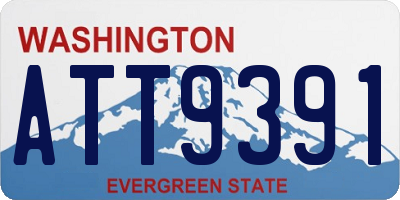 WA license plate ATT9391