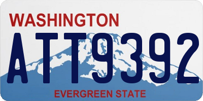 WA license plate ATT9392