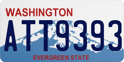 WA license plate ATT9393
