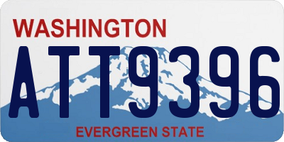 WA license plate ATT9396