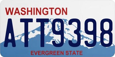 WA license plate ATT9398