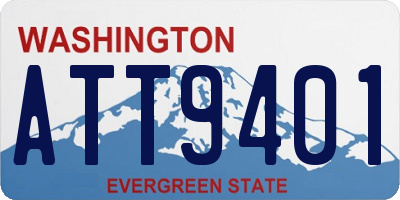 WA license plate ATT9401