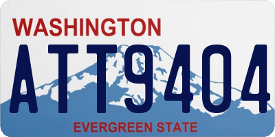 WA license plate ATT9404