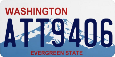 WA license plate ATT9406