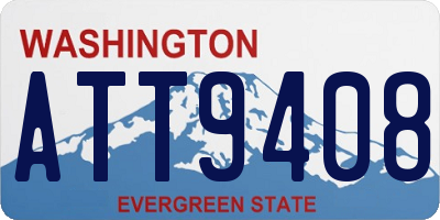 WA license plate ATT9408