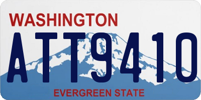 WA license plate ATT9410