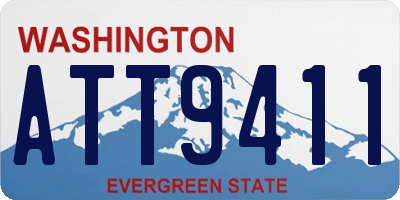 WA license plate ATT9411