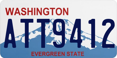 WA license plate ATT9412