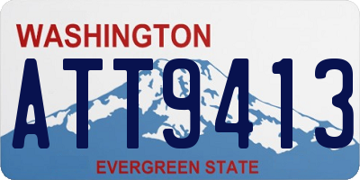 WA license plate ATT9413
