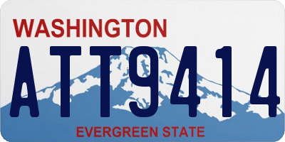 WA license plate ATT9414