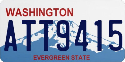WA license plate ATT9415