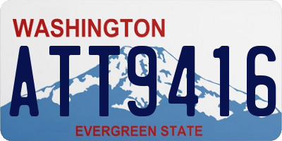 WA license plate ATT9416