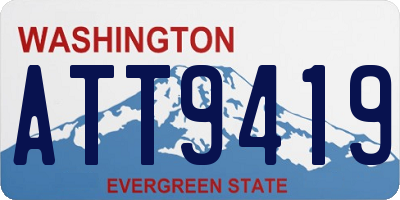 WA license plate ATT9419