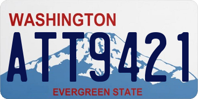 WA license plate ATT9421