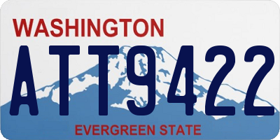 WA license plate ATT9422