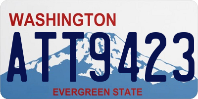 WA license plate ATT9423