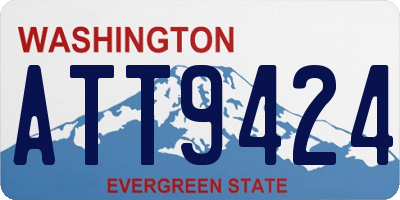 WA license plate ATT9424