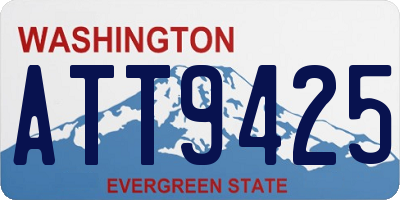 WA license plate ATT9425