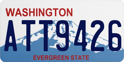WA license plate ATT9426