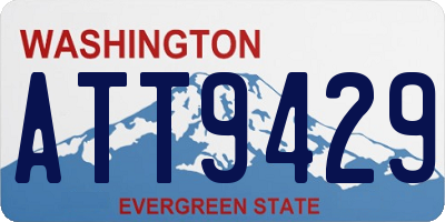 WA license plate ATT9429