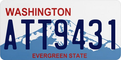 WA license plate ATT9431