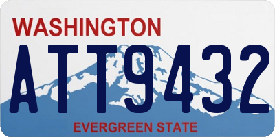 WA license plate ATT9432