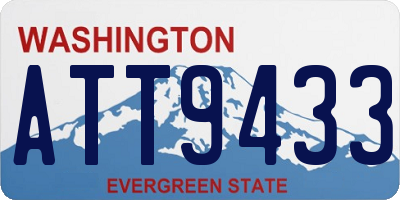 WA license plate ATT9433
