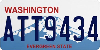 WA license plate ATT9434