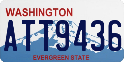 WA license plate ATT9436