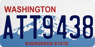 WA license plate ATT9438